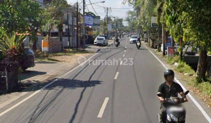 tanah di jalan raya utama sedap malam sanur, kontur datar akses jalan 8 meter 1