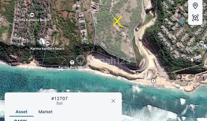 Tanah los tebing pantai melasti ungasan, lokasi strategis 2