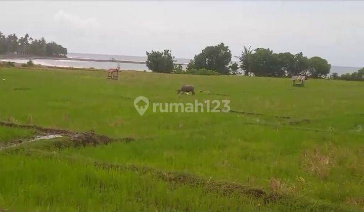 Medewi surfing beach land, full view of sunset, flat land contours 1