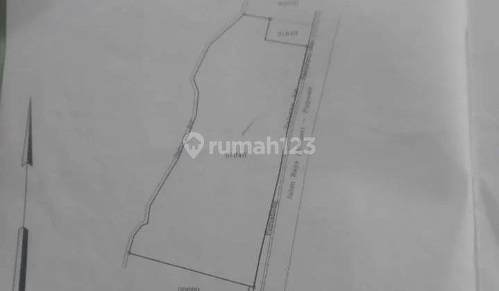 Premium land on the main Antosari highway 509 meters from the planned toll exit 2