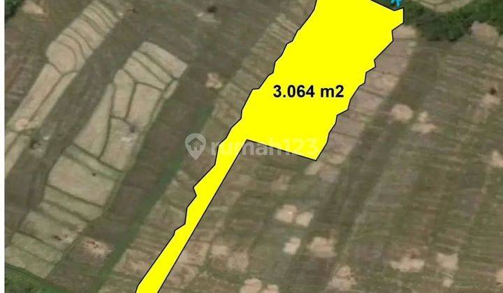 Land on the river with views of rice fields, 400 meters to the beach 1