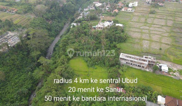 Tanah datar full view hamparan sawah 4km ke sentral Ubud 2