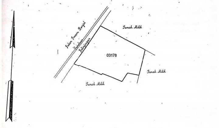 Tanah Komersial 454m2 Jalan Utama Imam Bonjol Selatan