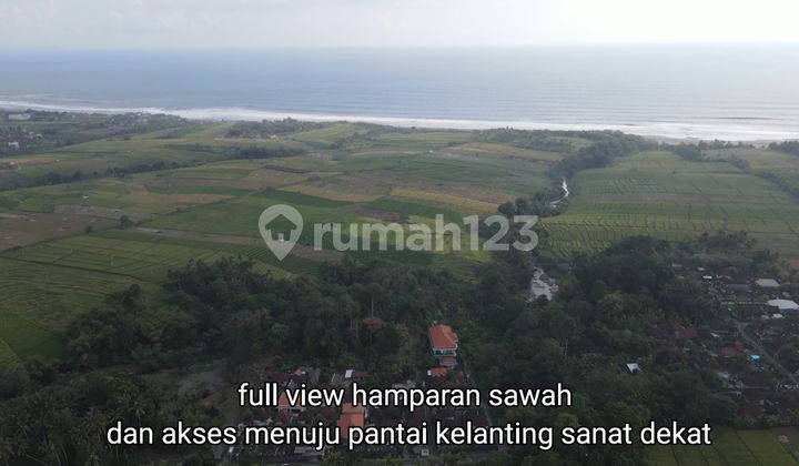 Land 3450m² Full View of Rice Fields at Kelating Beach Tabanan