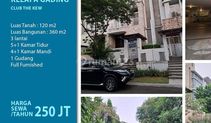 Rumah Club The Kew Kelapa Gading Jakarta Utara 3 Lantai 1