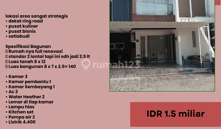 Di jual rumah 2 lantai di komplek perumahan habitat harga murah 1