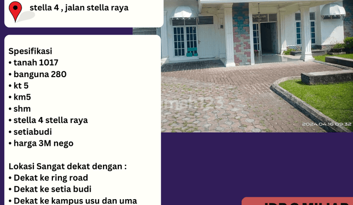 di Jual Rumah Luas Dan Lebar Kawasan Setia Budi Daerah Komersil 1