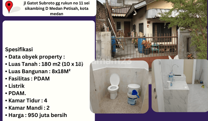 di Jual Rumah Cantik Kt 4 Km 2 di Jl Gatot Subroto Medan  1