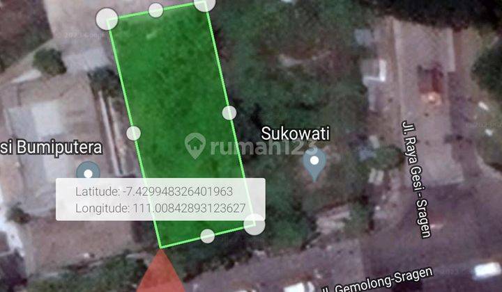 Tanah murah strategis di Jalan Raya Sukowati Sragen 3