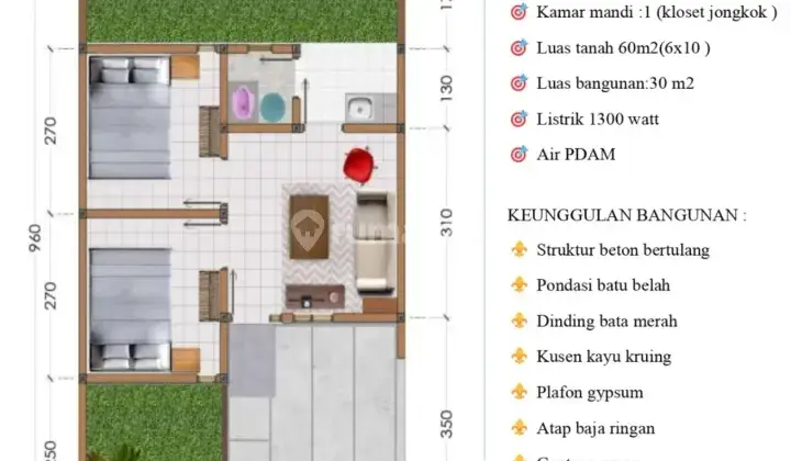 Rumah Murah Subsidi Bangunan berkualitas dekat jalan raya Kendal 8