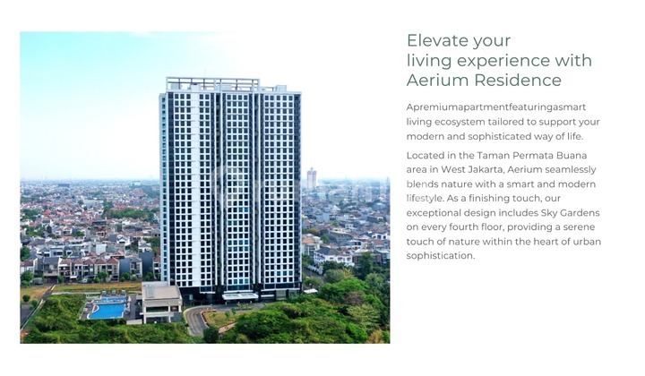 Apartemen Aerium Residence Akses Strategis Jakarta Barat