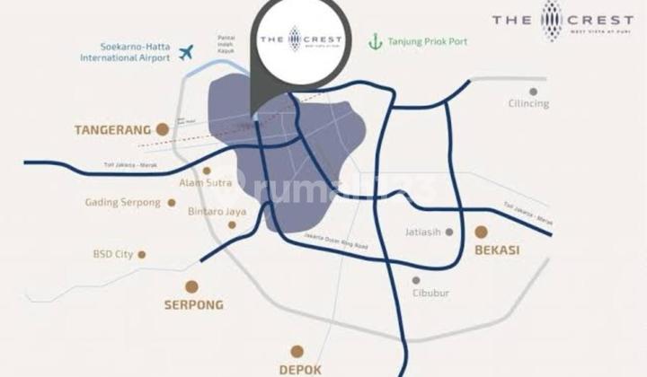 Apartemen West Vista type 1 BR Furnished, Jl. Lingkar Luar Barat, Duri Kosambi, Cengkareng, Jakarta Barat. 2