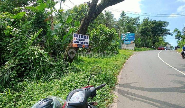 Tanah pinggir jalan jalur puncak dua strategis utk usaha ataupun villa 1