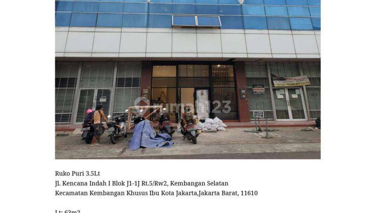 Ruko di Jl Kencana Indah Blok I, Jakarta Barat 220 m Bagus HGB 1