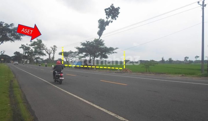 Wide Industrial Land Area Along Sambungmacan Sragen Main Road (ra)