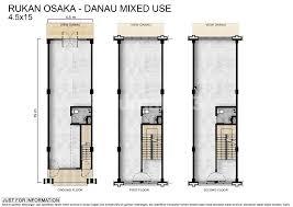 For Sale Osaka Shophouse Size 4.5x15 Lake View Type Lakefront Position.
