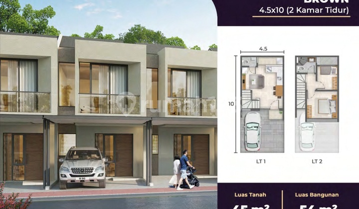 Dijual Rumah Milenial Cluster Alabama Uk 4,5x10 Type Brown Pik2 1