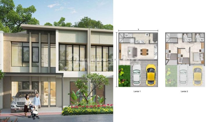 Dijual Rumah Cluster Dallas Type Olive 8x10 Pik2