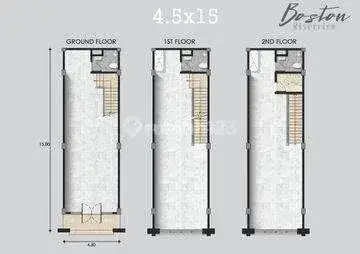 Dijual Ruko Boston uk 4,5x15, Pik2 2