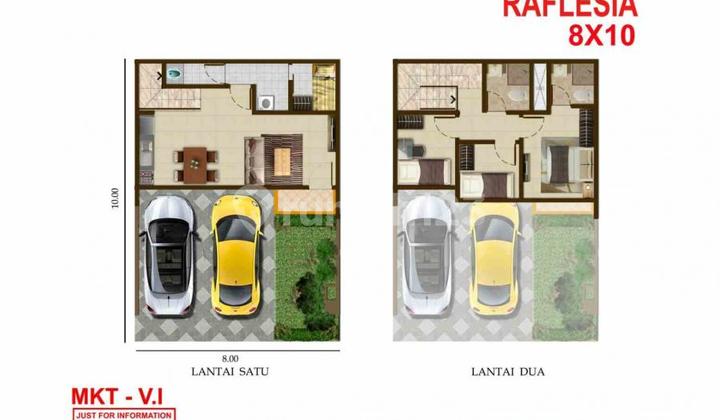 Dijual Rumah Cluster Riverside Type Raflesia 8x10 Pik2