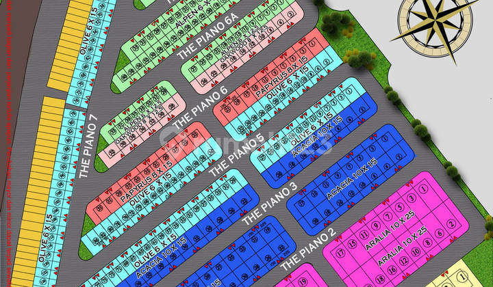 Dijual Rumah Cluster Piano Uk 6x15 Type Olive , Golf Island 2