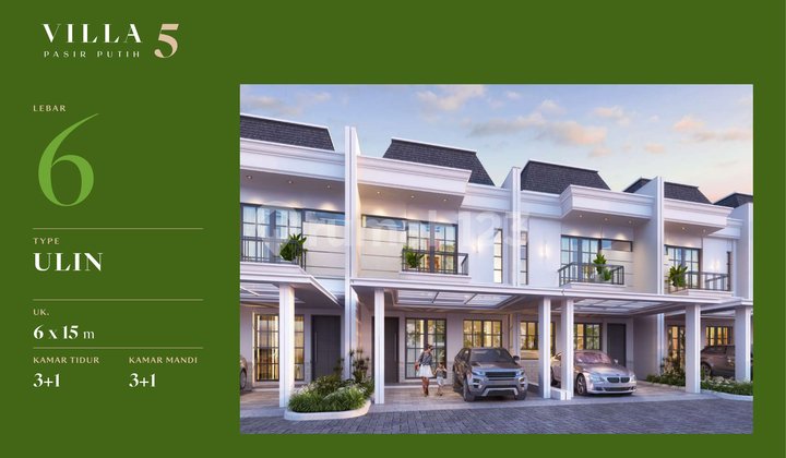 Dijual Rumah Cluster Villa Pasir Putih 5 Uk 6x15 