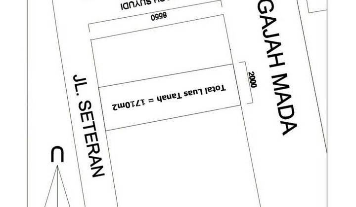 Tanah 2 akses di Gajahmada, dekat Tentrem Hotel, Simpang Lima 2