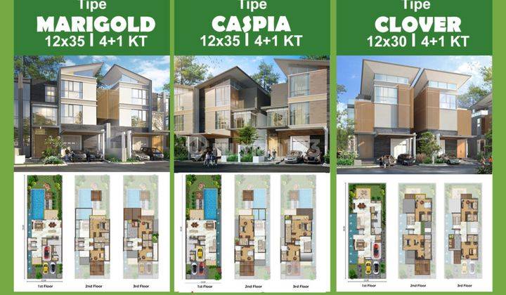 Dijual rumah golf island type caspia view golf ada lif dan kolam renang 2