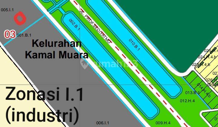 KAPUK KAMAL, JAKARTA BARAT, TANAH, ZONASI INDUSTRI 3