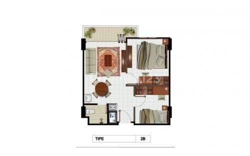 Apartmen Gatewat pasteur type 2 bedroom unfurnished 9
