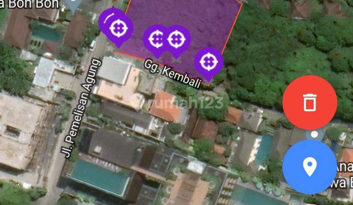 Tanah:1400 M2(14 are) super langka siap Bangun Dekat hotel the  haven pantai Berawa Canggu bali 2