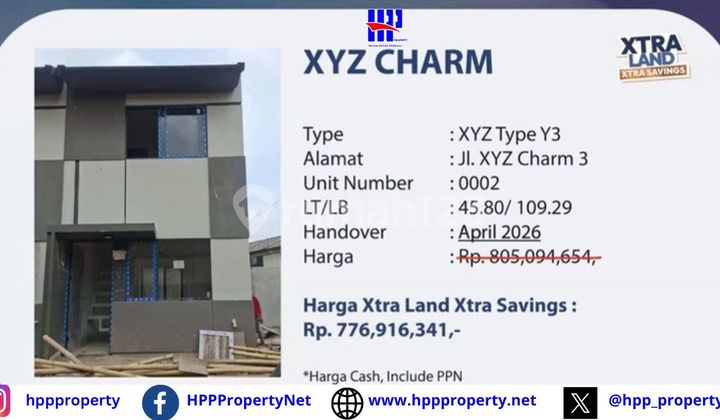 Park Serpong - Xtra Land Xtra Savings Xyz Charm - Type Y3 2