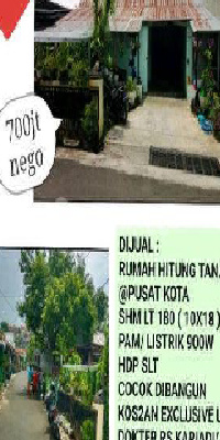 Rumah Pusat Kota Semarang Hitung Tanah Cocok U/ Kos2an Dokter Karyawan 1