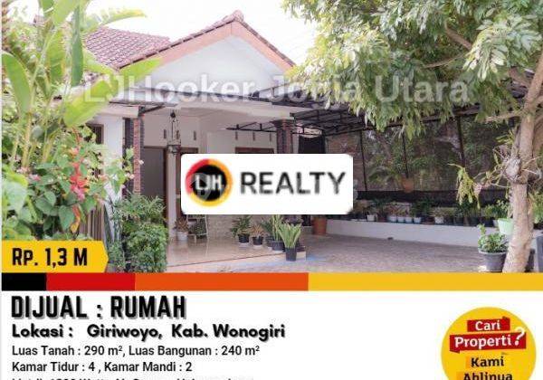 Rumah Murah Suasana Nyama, Aman, dan Tenang Dengan Suasana Khas Pedesaan di Giriwoyo, Wonogiri, Jateng 1