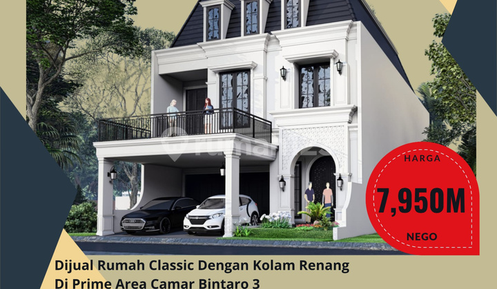 Rumah Clasic Dengan Kolam Renang di Prime Area Camar Bintaro 3