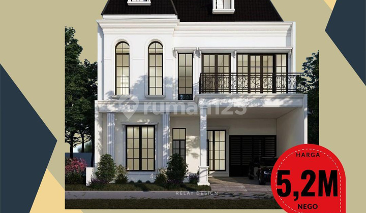 Rumah Brand New di Bintaro Sektor 3, Bergaya American Classic