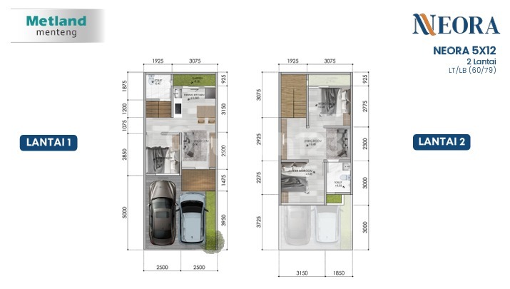 Brand New 2-Story House Starting at 900 Million - Neora Metland Menteng Cakung