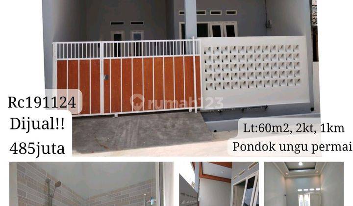 Harga Terjangkau... Rumah Baru Minimalis Abu2 Dekat Pintu Gerbang Di Pondok Ungu Permai  2