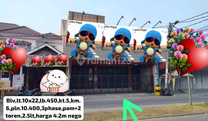 Ruko Pinggir Jl Utama Boulevard Hijau Cocok Utk Usaha Besar 72867 1