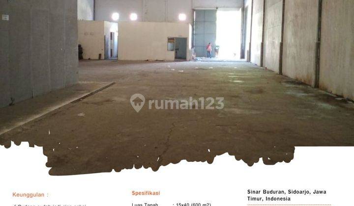 Jual Murah Gudang Industri Lebar 15 Meter Lingkar Timur Sidoarjo 1