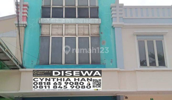 Disewakan Ruko 3 Lantai Cocok Untuk Kantor, Toko di Pasar Modern Harapan Indah, Bekasi 1