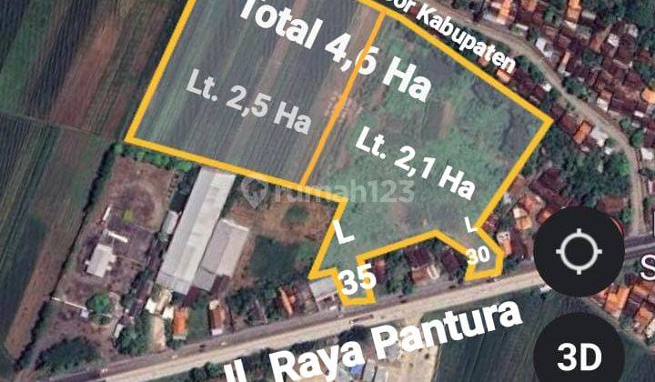 Tanah 4,6 Ha Untuk Gudang Dan Pabrik Kendal Jawa Tengah. Jalan Utama Pantura 1