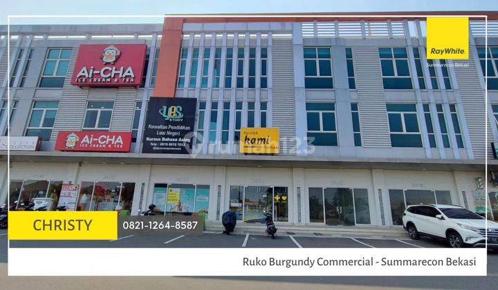 Ruko Lantai 1 dan Lantai 2 Burgundy Commercial The Orchard Summarecon Bekasi Parkir Luas Lokasi Strategis 1