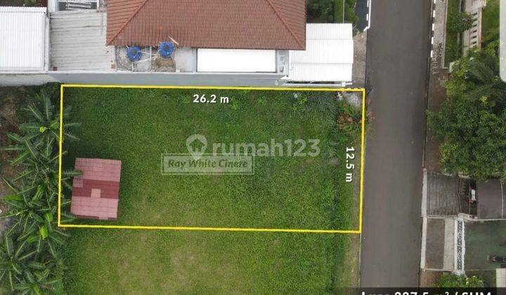 Tanah di Puri Cinere-Depok. Lt327.5m². Bentuk tanah kotak, tinggi, bebas banjir. 1