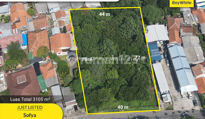 Tanah Zona Perdagangan dan Industri Luas 3105 M², Diantara 2 Pintu Tol (Pintu Depok Antasari dan Pintu Bsd)