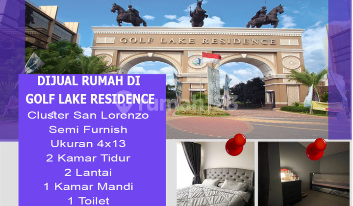 Dijual Rumah Golf Lake Ukuran 4X13
