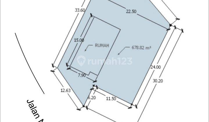 Rumah lama hitung tanah 676m2 jl Nasional Kejapanan Ngoro depan  Ngoro Industrial Estate 8