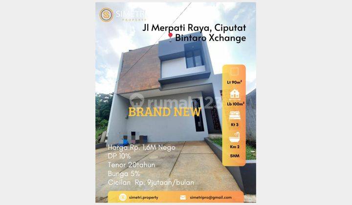 Rumah Baru di Ciputat Jl Elang dekat stasiun Jurangmangu, Tangsel 1