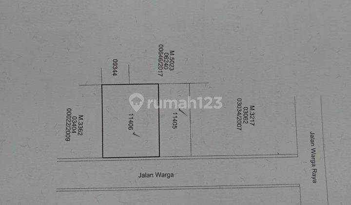 Dijual tanah di komplek Mahkamah Agung Ps. Minggu 6