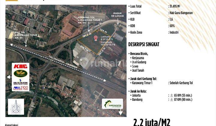 Kavling dijual Di Karawang Timur  1